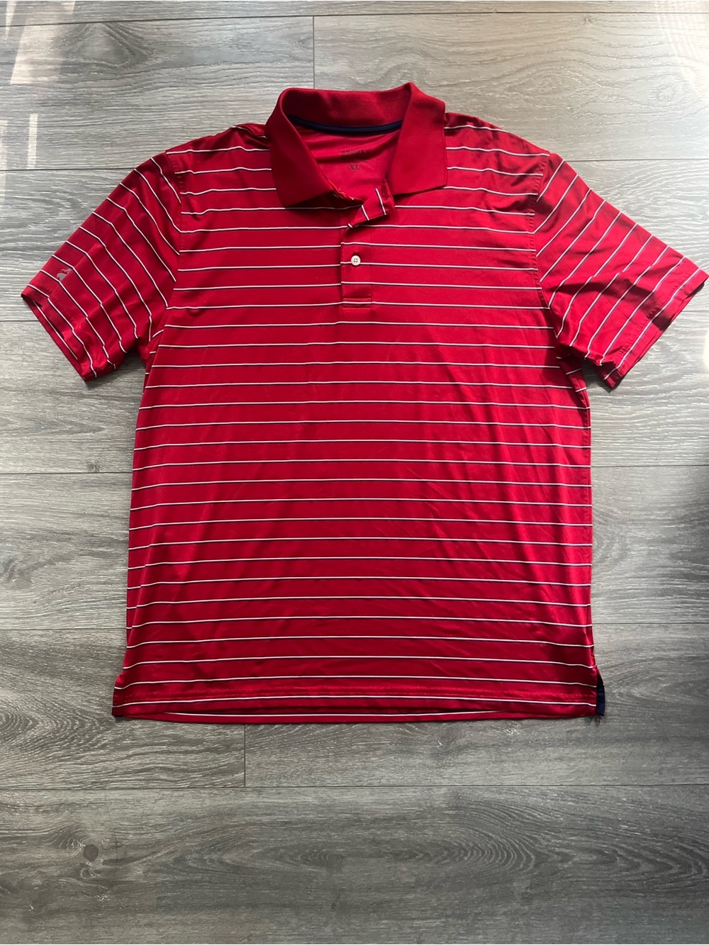 Brooks Brothers Men’s Red Blue Striped Active Golf Polo Shirt Short Sleeves XL